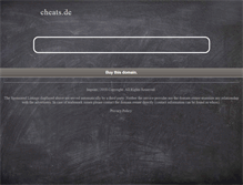 Tablet Screenshot of pc.cheats.de